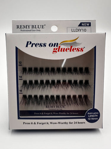 Remy Blue Press On Glueless Lashes LLDIY10 – 12–16 mm